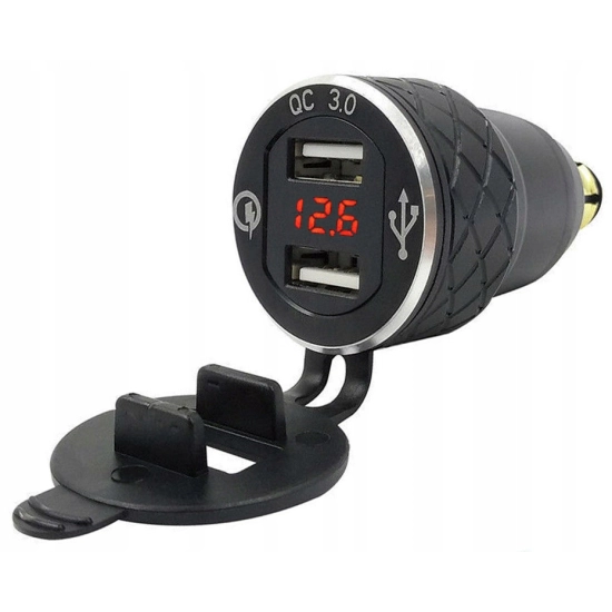 QUICK CHARGE 2xUSB QC 3.0 WOLTOMIERZ METAL DIN BMW
