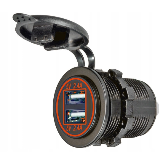 USB 5V 4,8A GNIAZDO SAMOCHODOWE LADOWARKA 12V C