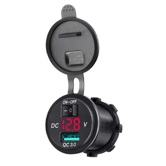USB 3.0 QUICK CHARGE WOLTOMIERZ WYŁĄCZNIK C