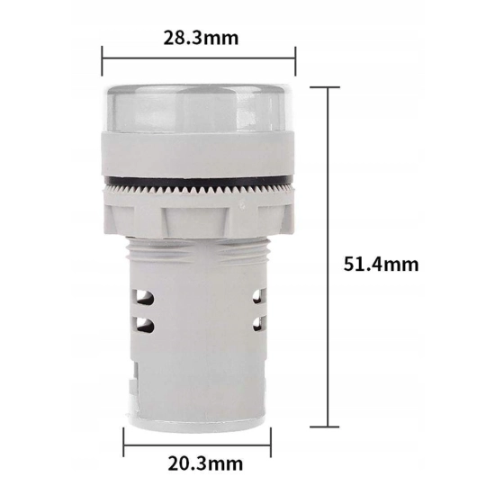 WOLTOMIERZ AC 20-500V LED 22mm MIERNIK B