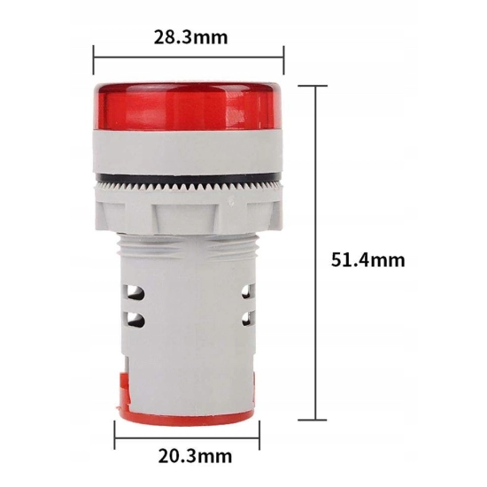 WOLTOMIERZ AC 20-500V LED 22mm MIERNIK C