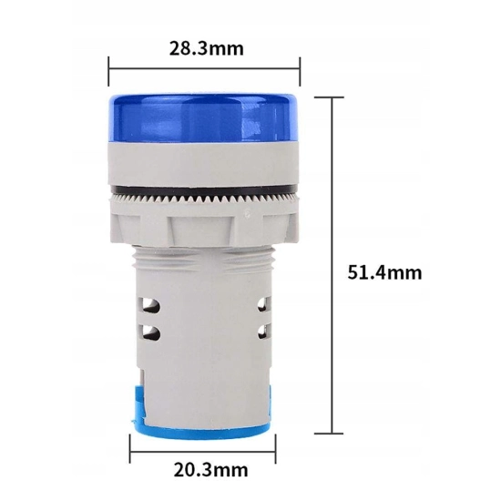 WOLTOMIERZ AC 20-500V LED 22mm MIERNIK N