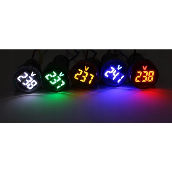 WOLTOMIERZ AC 20-500V LED 22mm MIERNIK N