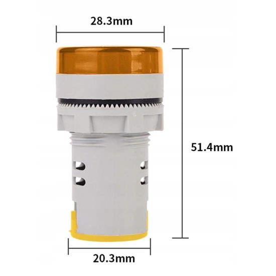 WOLTOMIERZ AC 20-500V LED 22mm MIERNIK POM