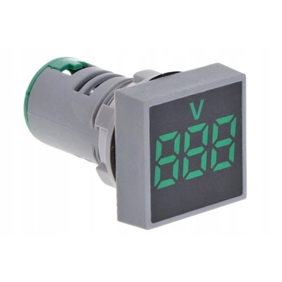 WOLTOMIERZ AC 20-500V LED 22mm MIERNIK KWADRAT Z
