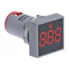 WOLTOMIERZ AC 20-500V LED 22mm MIERNIK KWADRAT C