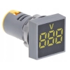 WOLTOMIERZ AC 20-500V LED 22mm MIERNIK KWADRAT Ż