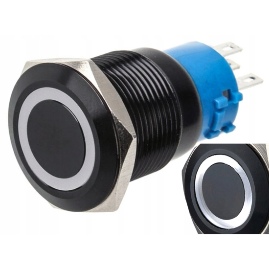 PRZYCISK WANDALOODPORNY 19mm CHWILOWY 3A/250V BB
