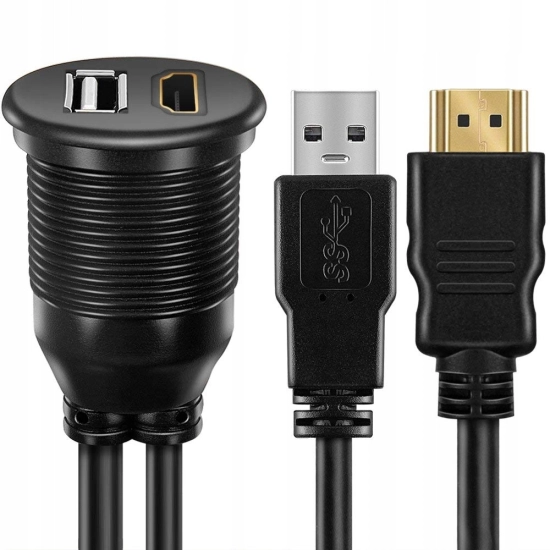 PRZEDLUZACZ 2 MB GNIAZDO USB 2,0 + HDMI PANEL