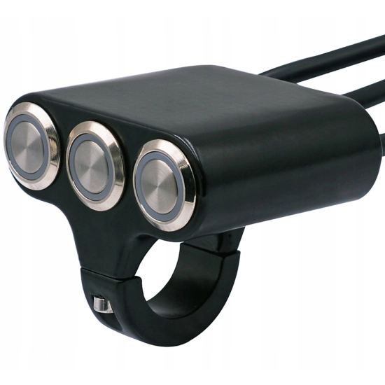 PRZEŁĄCZNIK PRZYCISK KIEROWNICA MOTOCYKLA METAL x3