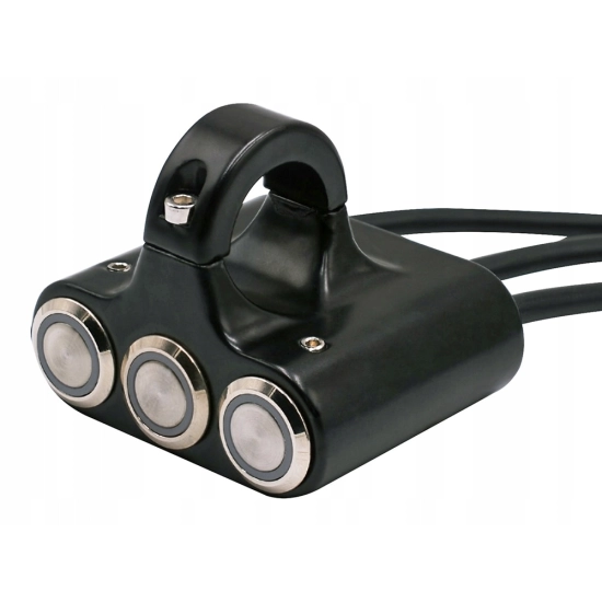 PRZEŁĄCZNIK PRZYCISK KIEROWNICA MOTOCYKLA METAL x3