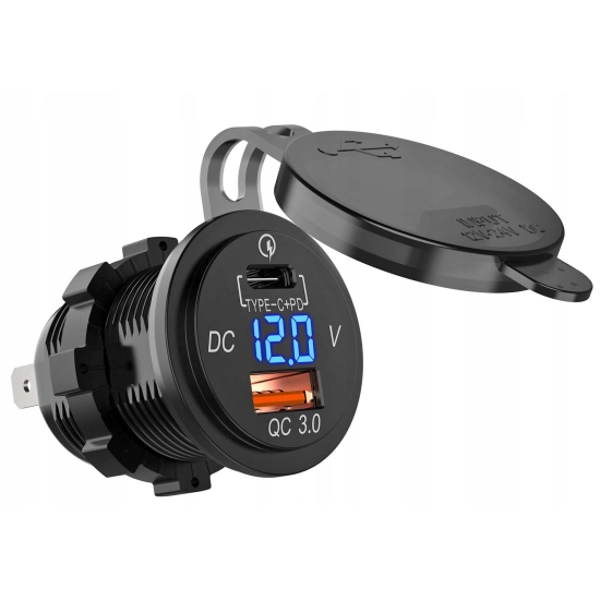 USB QUICK CHARGE 3,0 + TYP C GNIAZDO WOLTOMIERZ N
