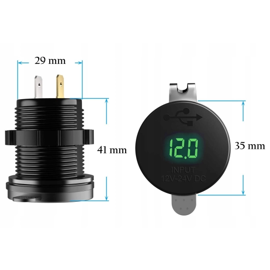 USB QUICK CHARGE 3,0 + TYP C GNIAZDO WOLTOMIERZ Z