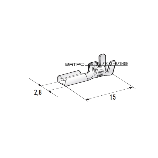 KONEKTOR ZENSKI 2,8 NASUWKA KABEL 0,3-1,5 10SZT FV
