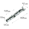 KONEKTOR PIN ZENSKI OKRAGLY MATE-N-LOCK MNL 2 SZT