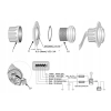WSKAZNIK KUS 52MM TRYMU POŁOŻENIA TRYM ZEGAR METAL