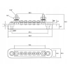 LISTWA BLOK MASY BUSBAR 100A SRUBY 7