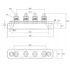 LISTWA BLOK MASY BUSBAR 100A SRUBY 4