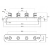 LISTWA BLOK MASY BUSBAR 150A SRUBY 4
