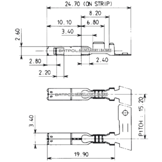 KONEKTOR PIN ZENSKI SICMA 1,5mm FIAT RENAULT 2 SZT
