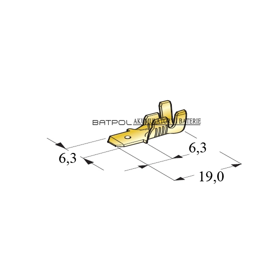 KONEKTOR MESKI 6,3 WSUWKA KABEL 0,3-2,5 10SZT FV