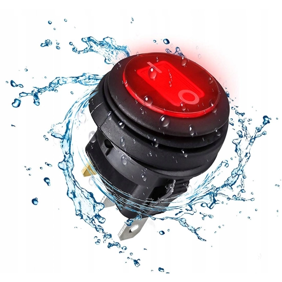 WŁĄCZNIK PRZEŁĄCZNIK HERMETYCZNY 12V IP65 RED