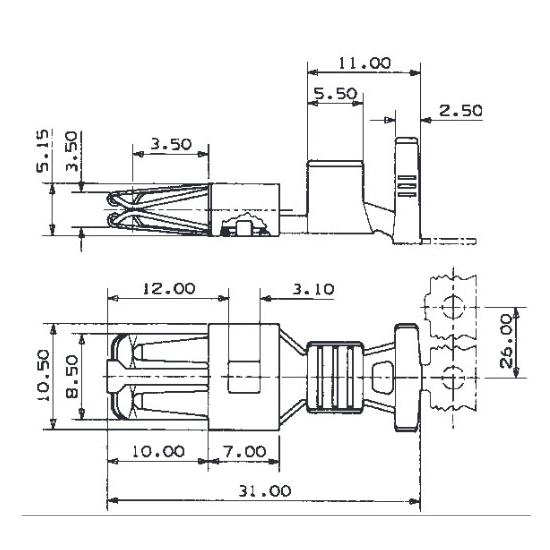 KONEKTOR PIN DCS 9,5 ZENSKI 4-6mm2 SKRZYNKA BEZP