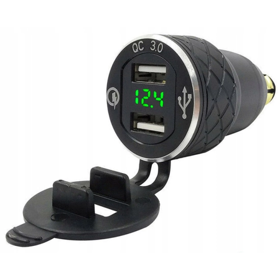 QUICK CHARGE 2xUSB QC 3.0 WOLTOMIERZ METAL DIN BMW