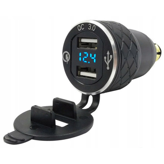 QUICK CHARGE 2xUSB QC 3.0 WOLTOMIERZ METAL DIN BMW