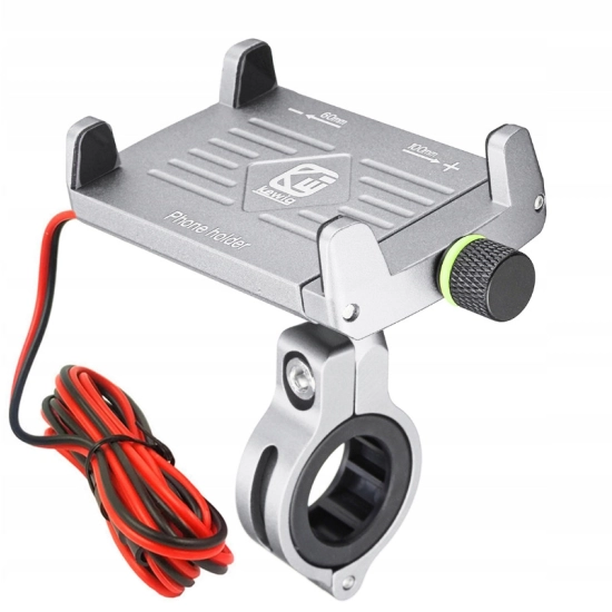 UCHWYT NA TELEFON ŁADOWARKA MOTOCYKLOWA USB 2.5A S