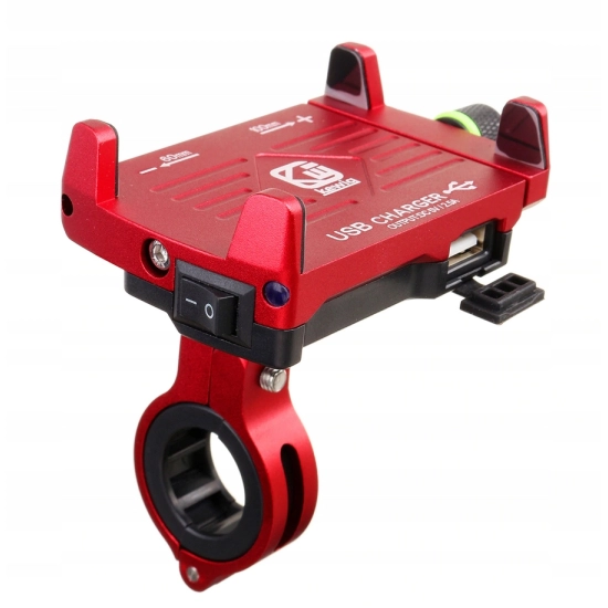 UCHWYT NA TELEFON ŁADOWARKA MOTOCYKLOWA USB 2.5A C