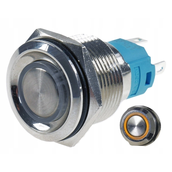 PRZYCISK WANDALOODPORNY 19mm MONOSTABILNY 3A/250 P