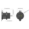 QUICK CHARGE USB 2PORTY GNIAZDO WOLTOMIERZ METAL N