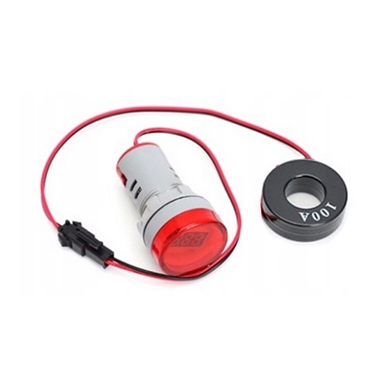 AMPEROMIERZ 100A LED 22mm MIERNIK MAŁY WSKAŹNIK C
