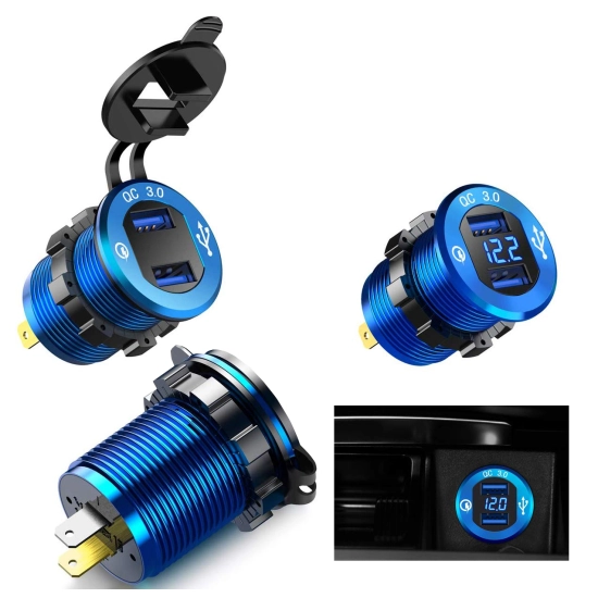 QUICK CHARGE USB QC 3.0 GNIAZDO WOLTOMIERZ METAL N