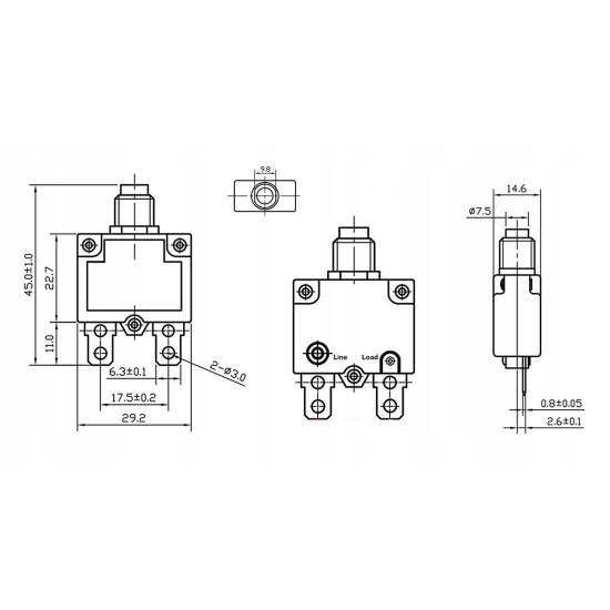 BEZPIECZNIK AUTOMATYCZNY MARINE BIMETAL 5A