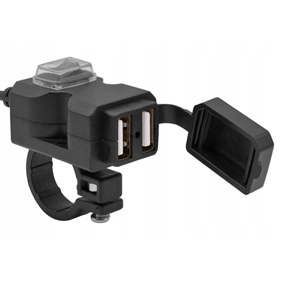 ŁADOWARKA MOTOCYKLOWA QUAD 2x USB 5V 3.1A MOTOR