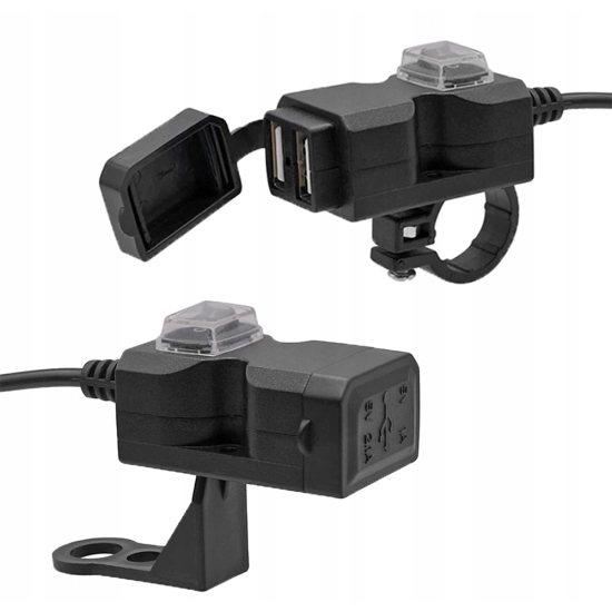ŁADOWARKA MOTOCYKLOWA QUAD 2x USB 5V 3.1A MOTOR