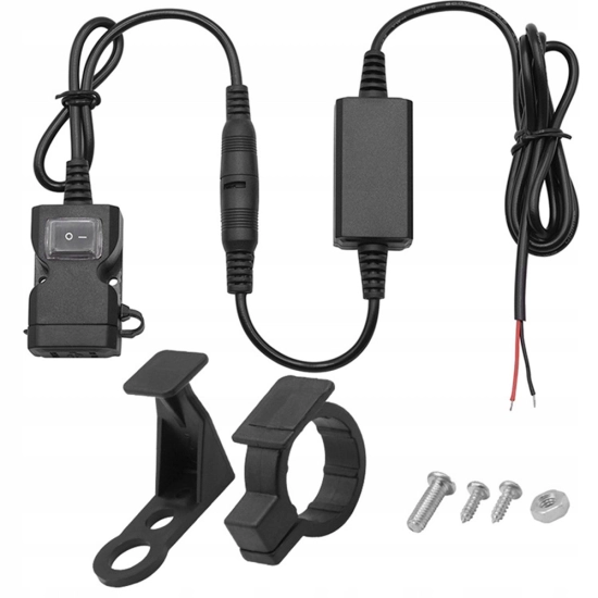 ŁADOWARKA MOTOCYKLOWA QUAD 2x USB 5V 3.1A MOTOR