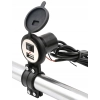 ŁADOWARKA MOTOCYKLOWA USB 2.1A WOLTOMIERZ WŁĄCZNIK