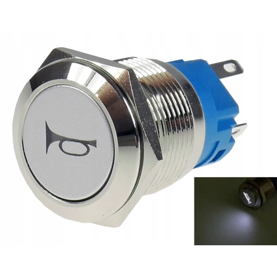 PRZYCISK WANDALOODPORNY 19mm KLAKSON 3A MONO B