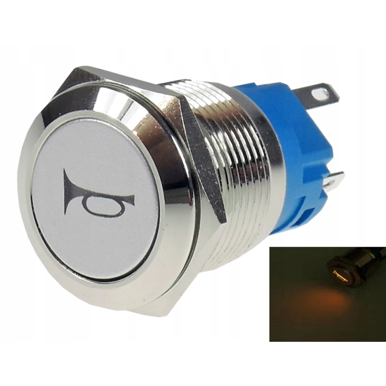 PRZYCISK WANDALOODPORNY 19mm KLAKSON 3A MONO P
