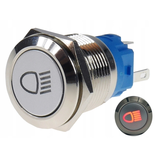 PRZYCISK WANDALOODPORNY 19mm MIJANIA 3A BISTABI C