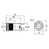 PRZYCISK WANDALOODPORNY 16mm BISTABILNY 3A/250V N