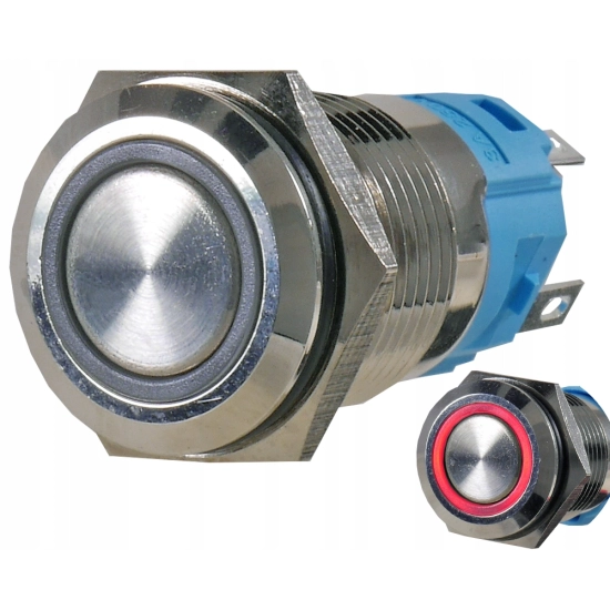 PRZYCISK WANDALOODPORNY 16mm BISTABILNY 3A/250V C