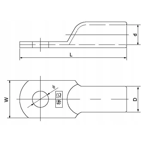KONEKTOR OCZKOWY CU PROSTY M8 KABEL 6 mm2