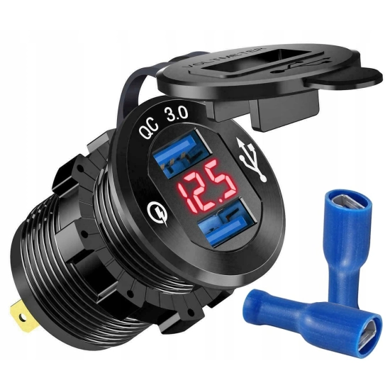 QUICK CHARGE USB QC 3.0 GNIAZDO WOLTOMIERZ METAL C