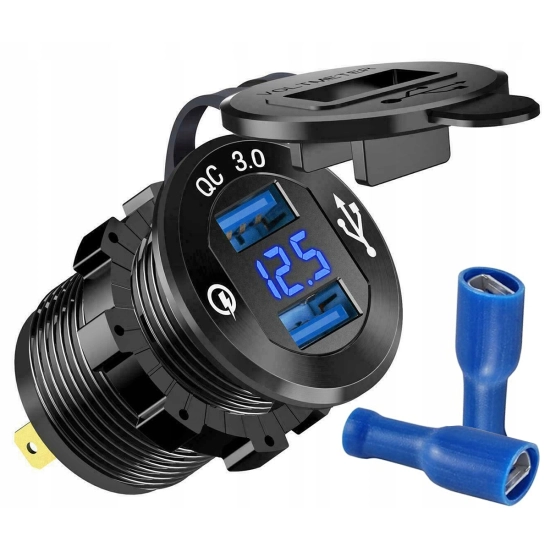 QUICK CHARGE USB QC 3.0 GNIAZDO WOLTOMIERZ METAL N