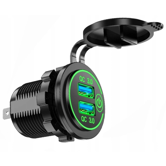 USB QC 3.0 QUICK ŁADOWARKA GNIAZDO ON/OFF DOTYKOWA