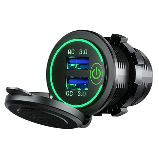 USB QC 3.0 QUICK ŁADOWARKA GNIAZDO ON/OFF DOTYKOWA